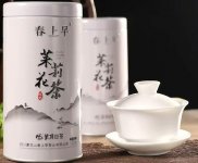 春上早茉莉花茶2023濃香型茉莉毛尖特級(jí)飄雪四川花茶禮盒125g